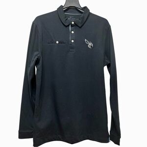 NIKE Charlotte Hornets Men’s DRI-FIT Polo Shirt long Sleeves  Black Size S